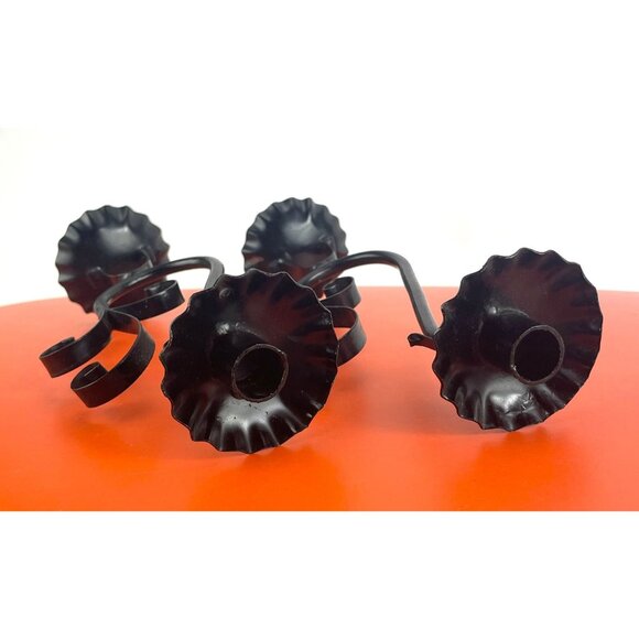 Vintage 1960s candlesticks, candle holder, bird shaped metal, half inch candles - Picture 6 of 10